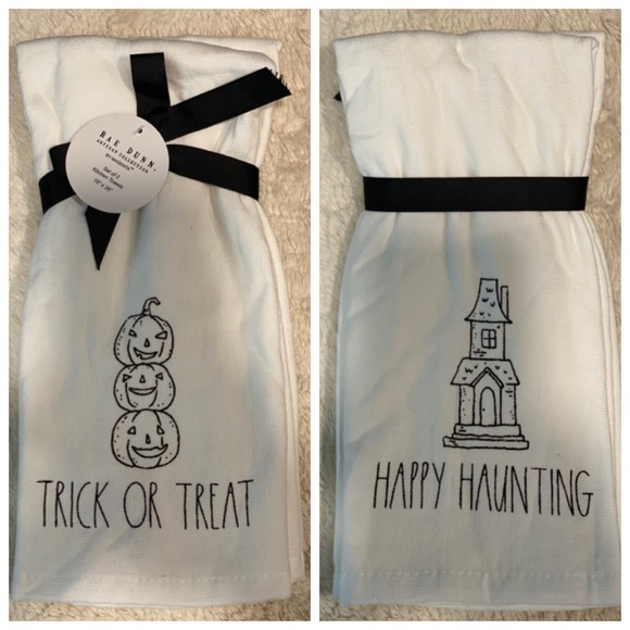 Rae Dunn Halloween Kitchen Towel Set of Two